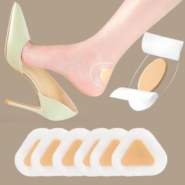 Imagem de 30 adesivos de gel antidesgaste para os pés, adesivos à prova d'água para cuidados com os pés (30 peças triângulo)