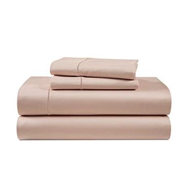 Imagem de LANE LINEN Jogo de lençóis de luxo 100% algodão egípcio California King, certificado Oeko-Tex, não desfia, lavável na máquina, algodão refrescante Cal King - Rosa sépia