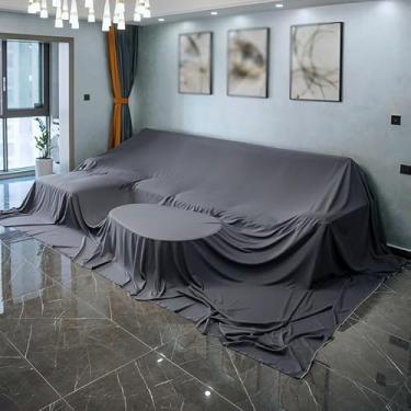 Imagem de Capa contra poeira doméstica, capa de móveis multiuso, pano de poeira interno e externo, à prova de poeira, respirável, impermeável, uso geral, para sofá, cadeira, tapete tamanho queen (tamanho: 300 x