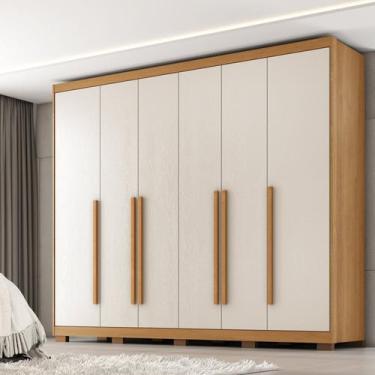 Imagem de Guarda-roupa Mdf 6 Portas 6 Gavetas Platinium - Zanzini