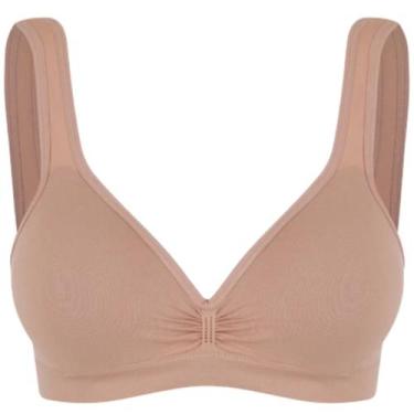 Imagem de Sutiã Top Daily Trifil Sem Costura Com Bojo, Macadâmia, 42