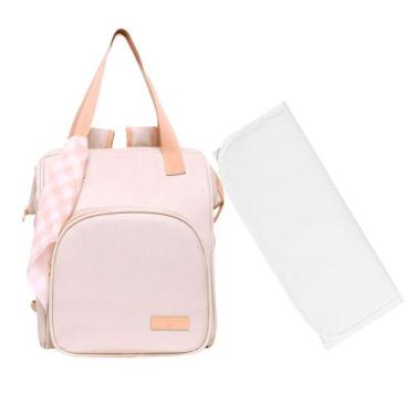 Imagem de Mochila Maternidade Média Pirulitando Trocador Encanto Marfim - Piruli