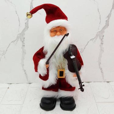 Imagem de Boneco Papai Noel Musical Com Movimentos Natal Enfeite 28cm