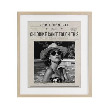 Imagem de Stupell Industries Chic Chronical Vintage Magazine Impressão emoldurada de bétula sob vidro, design por A Barefoot Stylist, 40 x 33