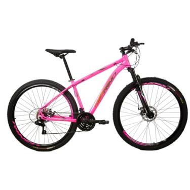 Imagem de Bicicleta Aro 29 Rino Everest 24v – Freio Hidráulico, SHIMANO TZ (Rosa Neon, 15)