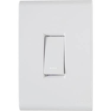 Imagem de Conjunto 4x2 Com 1 Interruptor Simples Tramontina Liz 10 A 250 V Branco 120 Unidades
