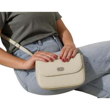 Imagem de Bolsa Feminina Shoulder Small De Couro Zup Cor Off White Tamanho Unico