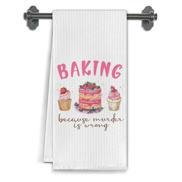 Imagem de Elefeltclave Toalhas de cozinha engraçadas, presentes de panificação, toalhas de chá para decoração de cozinha, presente para toalhas de mão de padeiros, 40 x 61 cm