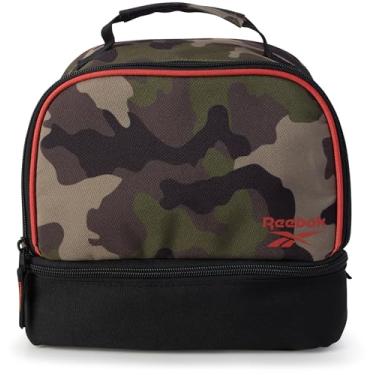 Imagem de Reebok Lancheira infantil – Lancheira escolar leve isolada para meninos e meninas – Lancheiras duráveis para crianças, camuflagem Remi/Army