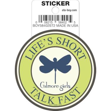 Imagem de Ata-Boy Adesivo Gilmore Girls Life is Short Talk Fast Die Cut 7,6 cm