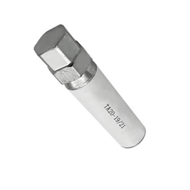 Imagem de TA20-19/21 Ferramenta de chave de trava de roda de 10 estrias - Removedor de porca sextavada de 3/10.2 cm e 13/40.6 cm, 19 mm, 21 mm para carros de passageiros e carros pequenos hexagonais compactos