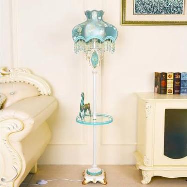 Imagem de Luminária de chão retrô americana, estilo europeu, luxuosa, para sala de estar, quarto, escritório, casa de campo, decoração de interiores, sofá (Estilo 12, 1 unidade)