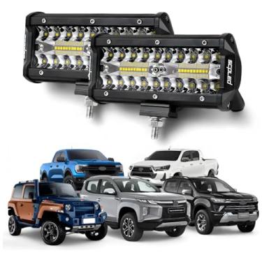 Imagem de Par Farol Milha Led 17cm 240w Lentes 7d Universal Top