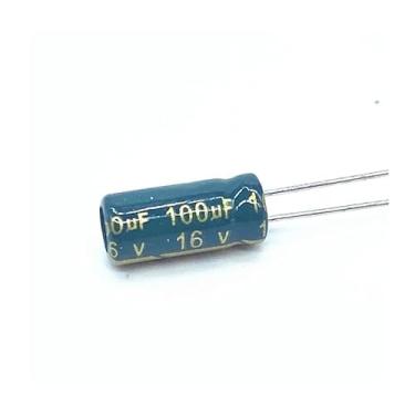 Imagem de 100 pçs/lote 100uf16V baixa ESR/impedância alta frequência capacitor eletrolítico de alumínio tamanho 5 * 11 16V 100uf 20%