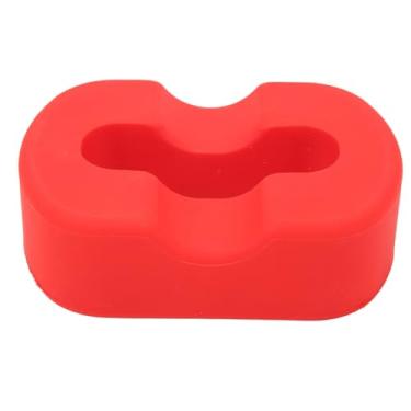 Imagem de Tbest Bloco de borracha de gancho de guincho de alta resistência durável isolador protetor de redução de ruído para ATV UTV ORV SUV caminhões reboques veículos utilitários vermelho