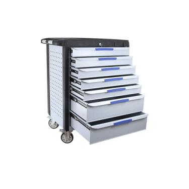 Imagem de Carrinho de ferramentas resistentes com gaveta caixa de ferramentas de rolamento baú de ferramentas de alta capacidade sobre rodas Armário de armazenamento de ferramentas multifuncional para garagem