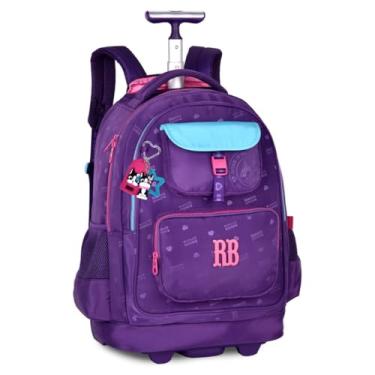Imagem de Mochila de Costas e Rodas Rebeca Bonbon Urban Mix Escolar Faculdade Trabalho Viagem (Roxo)