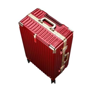 Imagem de Mala, bolsa de transporte, bolsa de transporte, grande capacidade, barra de transporte multiestágio, rotação de 360 graus, rodízios duplos, tipo E, à prova de choque, travável, gancho oculto, viagem