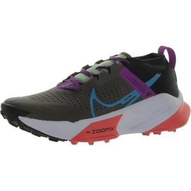 Imagem de Nike T nis de corrida masculino ZoomX Zegama Trail, Pedra de Ferro/Azul Laser/Preto/Roxo V vido, 12