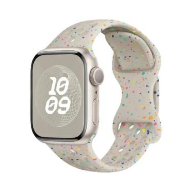 Imagem de Pulseira De Silicone Respirável Para Apple Watch 44mm 45mm 40mm 41mm 3