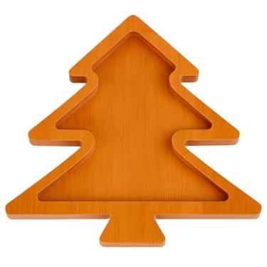 Imagem de Petisqueira de Natal em MDF – Formato de Árvore 21x21cm, Madeira Decorativa para Ceia e Festas Natalinas