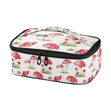 Imagem de GUIJI Lancheira térmica Red Mushroom 2, lancheira à prova de vazamento para mulheres e homens, lancheira portátil para trabalho, piquenique, viagens