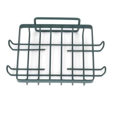 Imagem de Suporte adesivo de saboneteira com 4 ganchos - Organizador de chuveiro de aço inoxidável preto para banheiro, sem instalação de broca