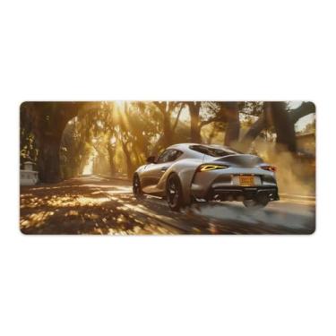 Imagem de HouLaiZhe Tapete de mouse para jogos de carro esportivo rápido JDM grande base de borracha antiderrapante acessórios de computador laptop suprimentos bloco de escrita para escritório casa 40 x 90 cm
