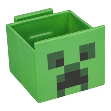 Imagem de Paladone Minecraft Creeper Tigela de lanche de cerâmica com suporte para telefone, presentes de jogos de cozinha oficialmente licenciados para meninos, meninas, crianças e adultos
