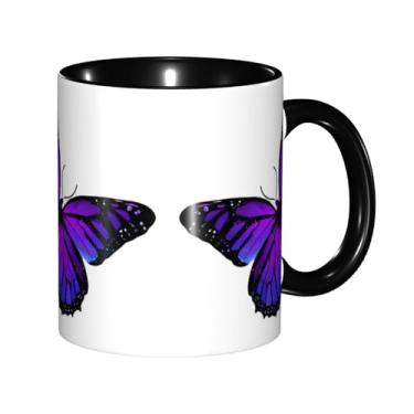 Imagem de Zeraoke Canecas de café criativas com estampa de borboletas, personalizadas, presente para a família, tamanho de 325 ml, unissex