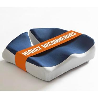 Imagem de Ecofeen Almofada ergonômica de espuma viscoelástica em forma de U para ciática, cóccix e alívio da dor lombar – almofada de alívio de pressão para cadeira de escritório, assento de carro e cadeira de