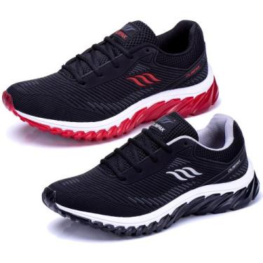 Imagem de Combo 2 Pares Tênis Masculino Esportivo para Caminhada Academia - Olim
