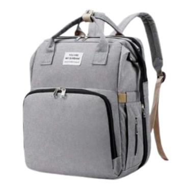 Imagem de Bolsa Maternidade Multifuncional com Berço Portatil Compartimento Termico Alcas Ajustaveis e Espaco Interno Amplo