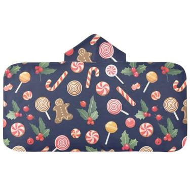 Imagem de Burbuja Toalha de banho com capuz de laço rosa para crianças, toalha de praia de pelúcia macia absorvente para chá de meninas e meninos 3-10 anos, 61 x 127 cm