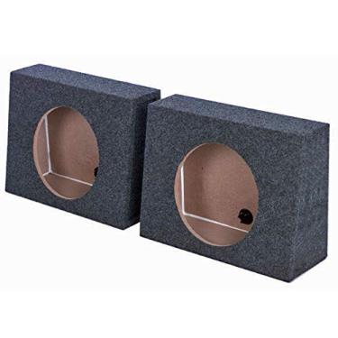 Imagem de QPower QTW10 Gabinetes de subwoofer de áudio de carro selados individuais de 25,4 cm (pacote com 2)