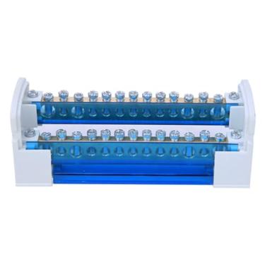 Imagem de ZJchao Caixa de Distribuição de Terminal, Caixa de Distribuição de Terminal 215, Trilho Din, 2 Níveis, de Monofásica, de Elétrica Com Tampa Transparente, Bloco de Terminais de Fiação