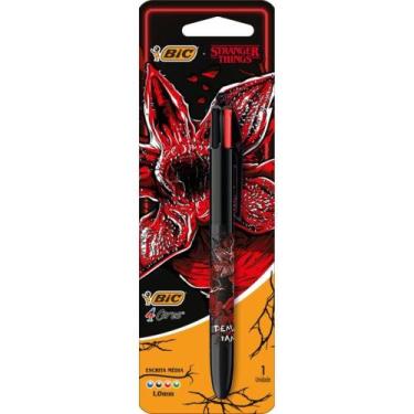 Imagem de Caneta Esferográfica 4 Cores Stranger THINGS Demogorgon BIC Blister