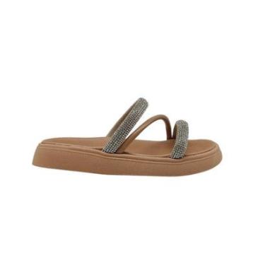 Imagem de Sandália Feminina Infantil Juvenil Com Tiras Strass Molekinha 2358100 Cor:;Tamanho:32;Gênero:menina-Feminino