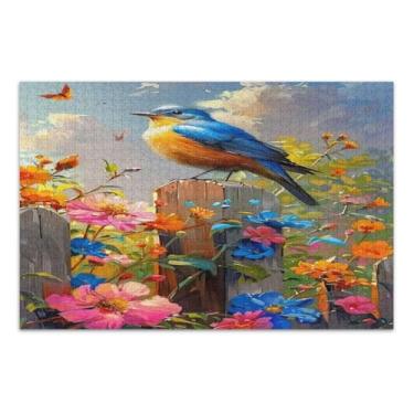 Imagem de Quebra-cabeça de pintura a óleo de um pássaro, 1000 peças, quebra-cabeças exclusivos, jogos divertidos para adultos