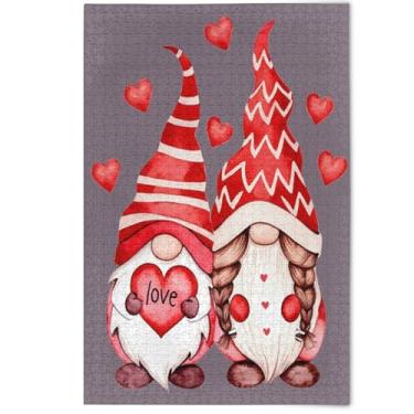 Imagem de Quebra-cabeça 1000 peças para adultos, arte de paisagem, gnomos fofos, amor, dia dos namorados, quebra-cabeça, presentes tecnológicos para amantes, 1000 peças, 75 x 50 cm