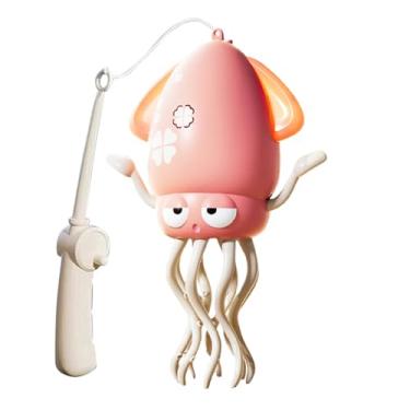 Imagem de Brinquedo de Polvo Rastejante Elétrico com Luz LED 8 Pernas Ação Evasão Obstáculos Som Dinâmico Torção Deslizamento e Simulação Pesca