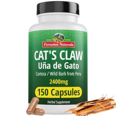 Imagem de Cat's Claw 150 Capsules – Uña de Gato 800 milligrams of Vegan, 100% Natural Cats Claw Bark Grown in Peru | Corteza UNA de Gato