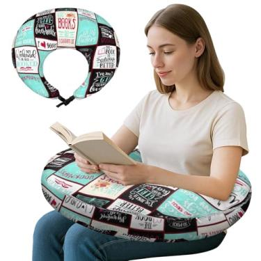 Imagem de Queen Hero Almofada de colo para leitura e jogos, almofadas de mesa de colo para crochê e artesanato com almofada de apoio de cotovelo e braço para uso ergonômico na cama e sofá