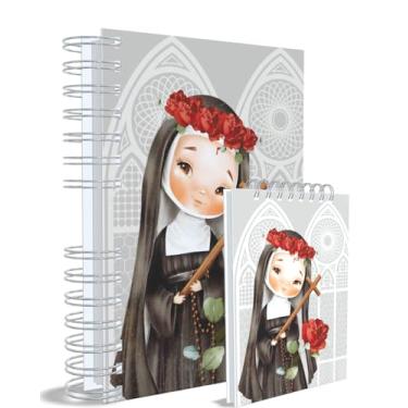 Imagem de Agenda Católica 2026 + Bloco de Anotações, Santa Rita, Dourado, Capa 10