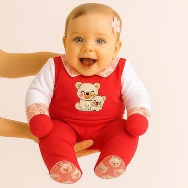 Imagem de Conjunto Pagão 100% Algodão Roupa Saída Maternidade Bebê Menino Ou Men