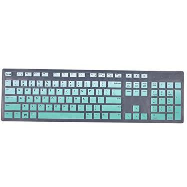Imagem de Capas de teclado compatíveis com teclado com fio Dell KM636 KB216 e Dell Optiplex 5250 3050 3240 5460 7450 7050 e Dell Inspiron AIO 3475/3670/3477 Desktop multifuncional (Ombre Hot Blue)