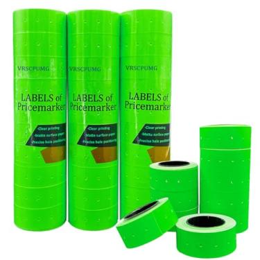 Imagem de Etiquetas HC Kenshin Price Gun 40 rolos, etiquetas de preço de 1 linha de 8 bits para varejo, adequadas para MX5500, NEW5500, CN-979 e muitas outras máquinas de arma de preço de 1 linha (verde)