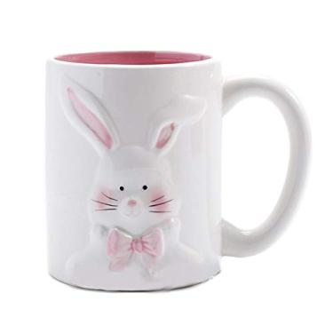 Imagem de ZaH Caneca de café Coelhinho da Páscoa Decoração Presente para crianças Meninos Meninas - Caneca de cerâmica 355 ml (Coelho 2)