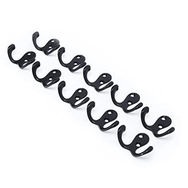 Imagem de 10 Peças de Ganchos Casaco com Pequena Ponta -ferrugem Resistente e Prático para Parede Roupa Chaves Chapéus Bolsas Cachecóis Toalhas Camisetas