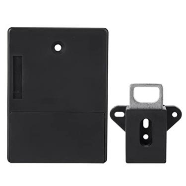 Imagem de Generic Fechadura de Gaveta Inteligente RFID Fechadura de Armário Sem Chave para Armário de Sauna de Guarda-roupa, de Segurança Doméstica Portas Grossas de 1,8 pol. Abertura de Cartão de (Preto)